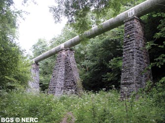 Aqueduct, Harptree Combe, part of Bristol Water's 'Line of Works'. 