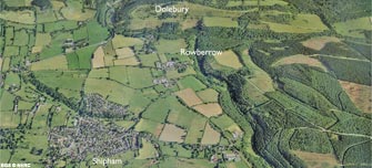 Aerial view of Shipham and Rowberrow (click to enlarge view)