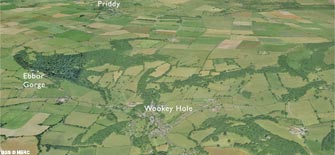 Aerial view of the Wookey area (click to enlarge view).