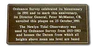 Newlyn Observatory Plaque
