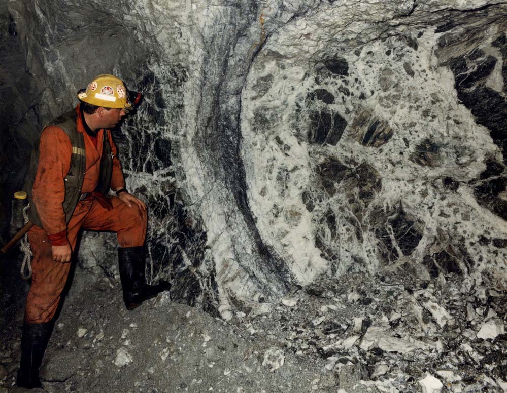 Inside the Cononish gold mine, Scotland. BGS (c) UKRI.