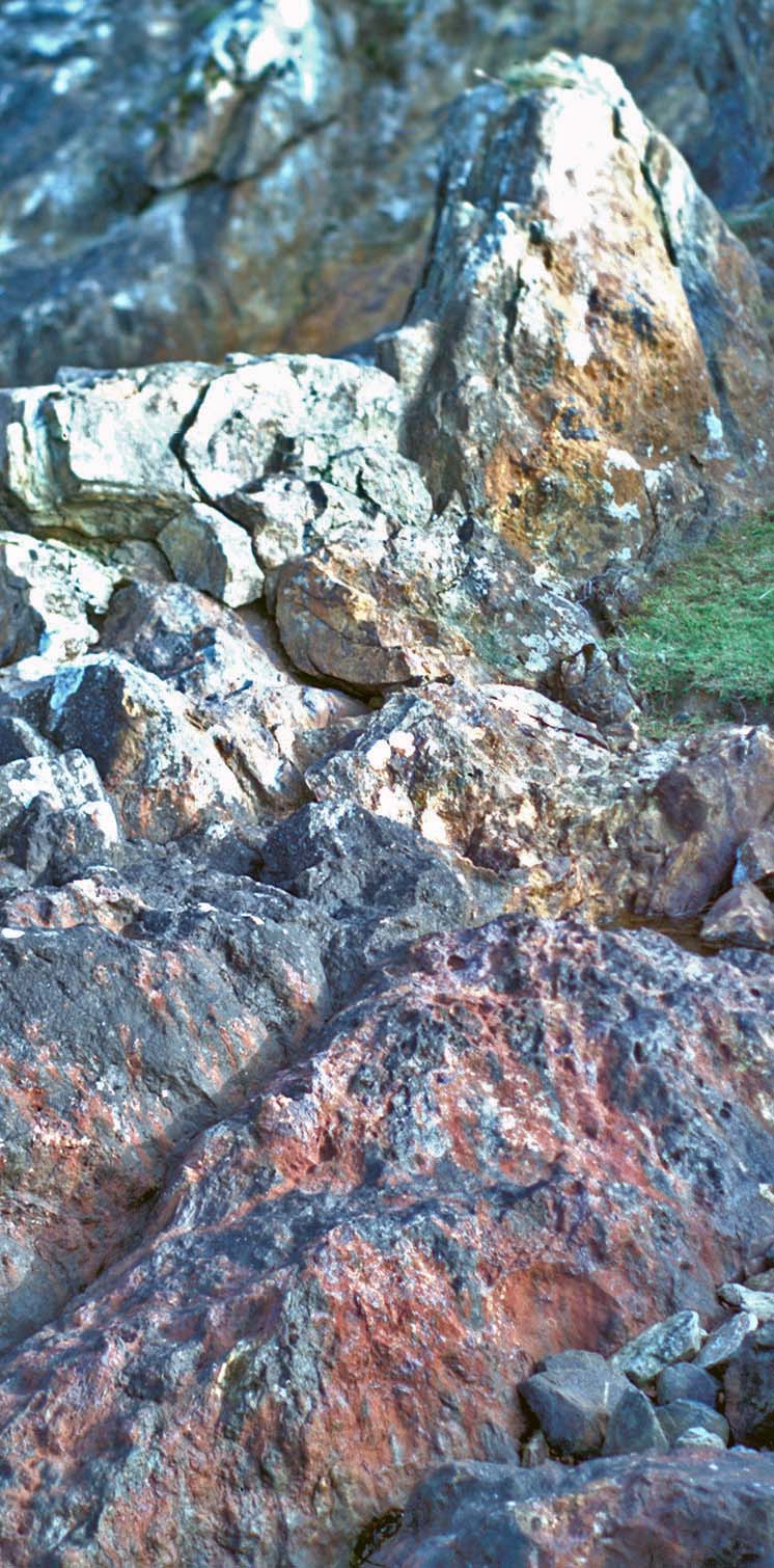 Copper-lead-zinc-pyrrhotite stratiform ore body, Vidlin Ness, Shetland. BGS © UKRI.