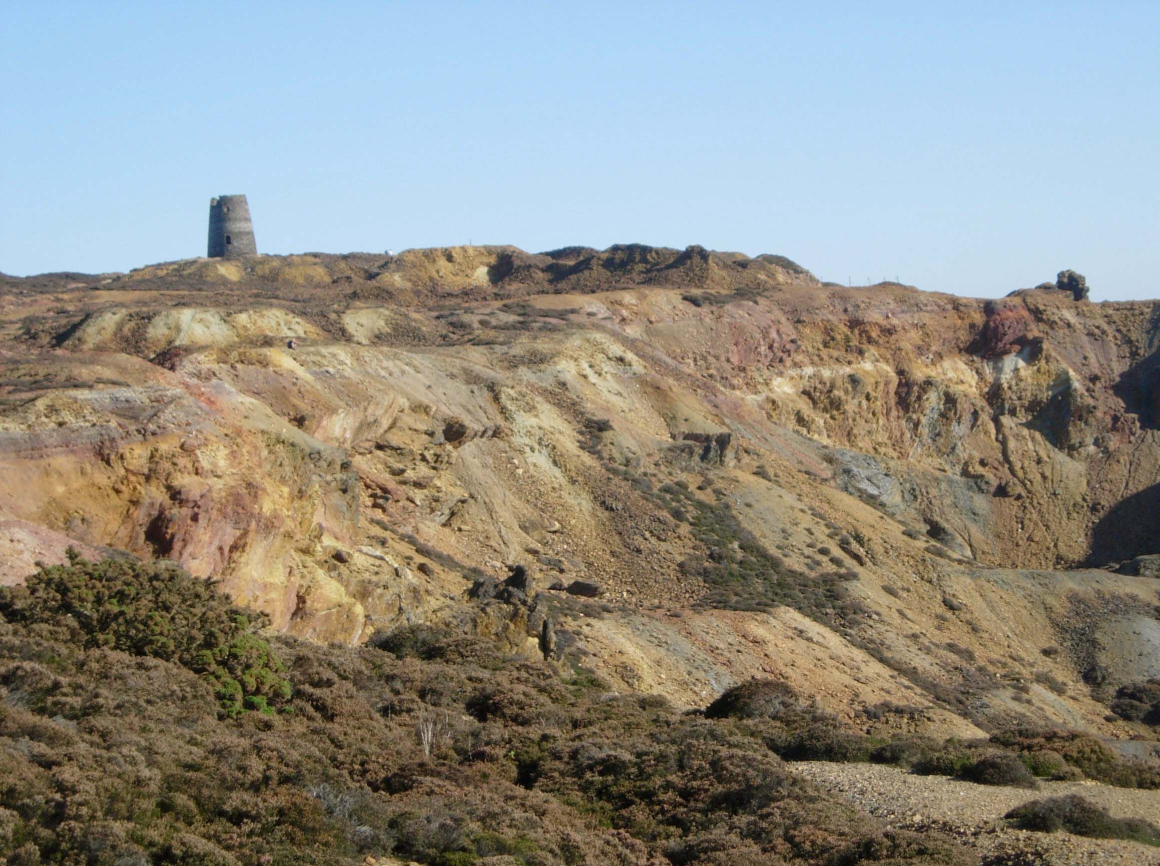 Parys Mountain opencast mine: copper, lead and zinc, North Wales. BGS (c) UKRI.