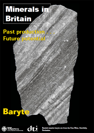 Minerals in Britain: baryte. BGS (c) UKRI.