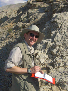 Clive Mitchell assessing limestone resource. BGS (c) UKRI.