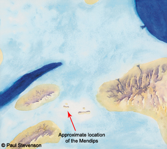 Artistic impression of the paleogeography of the Middle Jurassic