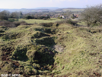 Gruffy ground south-east of Shipham.