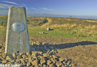 The summit of Blackdown, at 325 m the highest point on the Mendip Hills.