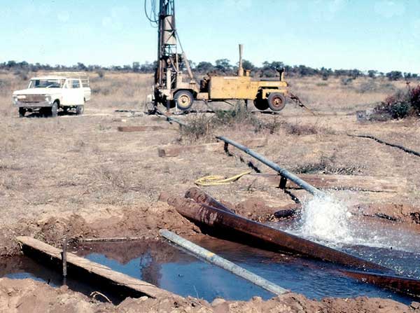 Borehole drilling in Botswana