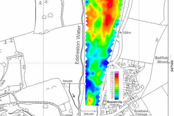 An example ground conductivity map for the Eddleston site