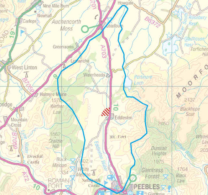 Eddleston Water catchment and the experimental site