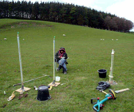 Measuring surface soil and subsoil permeability at Eddleston using a ponded disc permeameter and two constant head well permeameters
