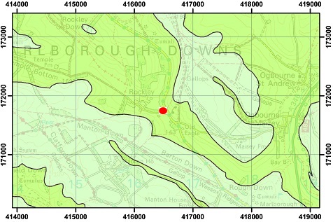 Geological map of the area around Rockley