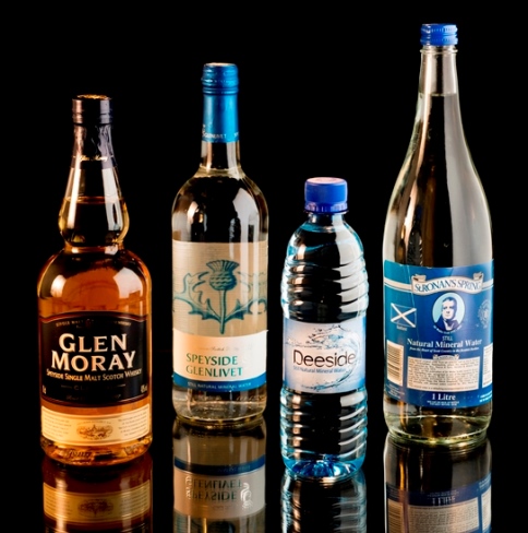 Water and whisky from Scotland