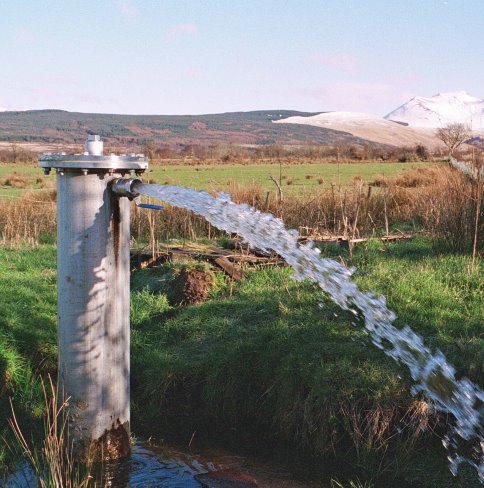 Artesian borehole on Arran