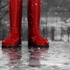 Wellington boots in the rain