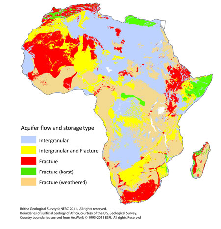 New quantitative groundwater map for Africa. Click to enlarge.