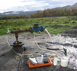 Measuring wellhead chemistry.