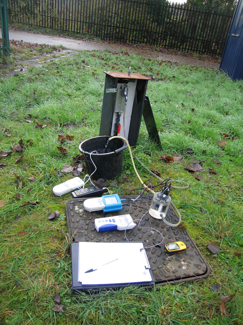Sampling groundwater in Andover