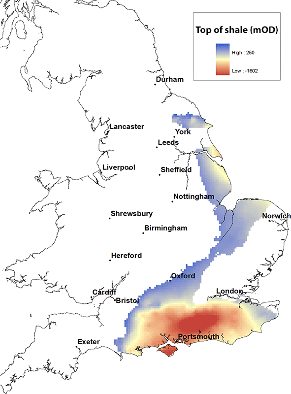 Major shales and clays in England and Wales | Aquifer, shale and clay ...