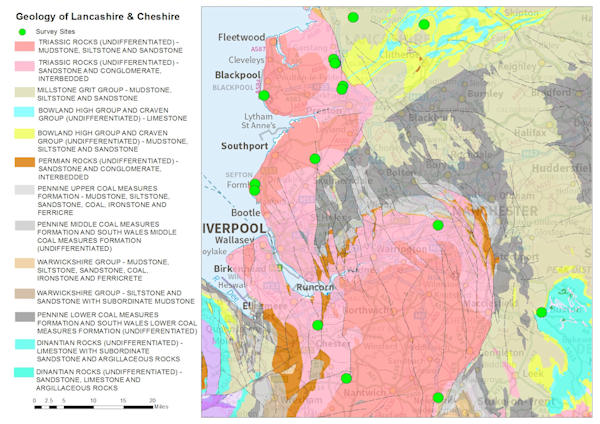 Geology of Lancashire and Cheshire