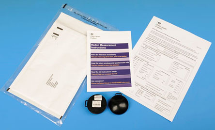 Figure 2: PHE standard pack of passive radon detectors.