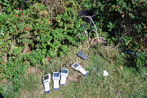 Testing groundwater quality, Blackpool, Lancashire.