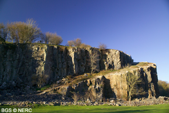 Disused quarry in Burrington Oolite, near Cheddar