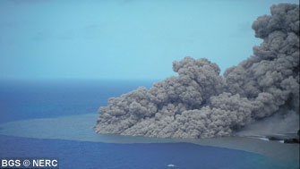 Pyroclastic flow on Montserrat, a similar volcanic eruption occurred in the Beacon Hill area over 400 million years ago.