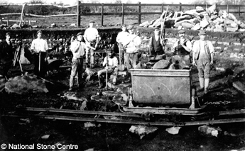 Workers at John Hippisleys Quarry near Ston Easton c1860 (picture courtesy of Ian Sumner).