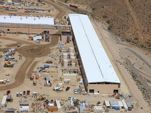 Neodymium-praseodymium separation facility, Mountain Pass, California. (c) Molycorp Inc